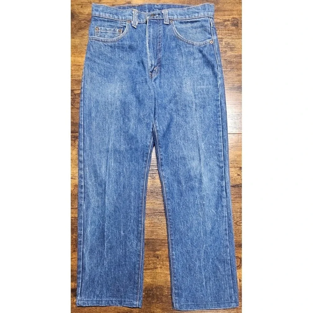 Vintage 80s Levi's 505 0217 Red Tab Denim Jeans Regular Straight Leg Men's 32x27